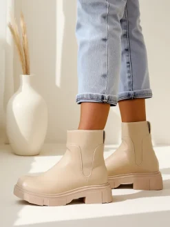 Best Botki damskie Esior Botki Z Delikatnym Ociepleniem|Botki Na Słupku