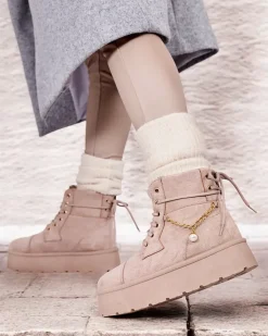 Hot Botki damskie sznurowane Woruces Śniegowce|Botki Z Delikatnym Ociepleniem