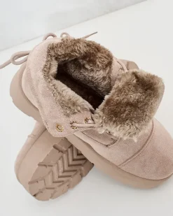 Hot Botki damskie sznurowane Woruces Śniegowce|Botki Z Delikatnym Ociepleniem