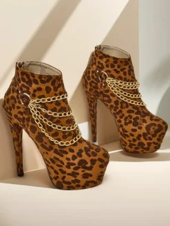 Hot Botki damskie na szpilce Damesse Botki Na Platformie|Botki Na Szpilce