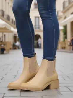 Botki damskie Rizzea Botki Z Delikatnym Ociepleniem|Botki Na Słupku