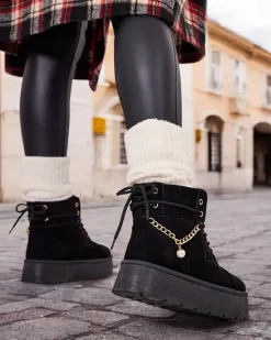 Online Botki damskie sznurowane Woruces Śniegowce|Botki Z Delikatnym Ociepleniem