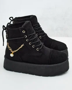 Online Botki damskie sznurowane Woruces Śniegowce|Botki Z Delikatnym Ociepleniem