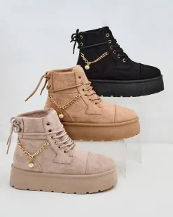 Online Botki damskie sznurowane Woruces Śniegowce|Botki Z Delikatnym Ociepleniem