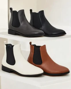 Discount Botki damskie Ronoli Botki Na Płaskim Obcasie|Nowość