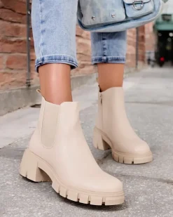 Hot Botki damskie na słupku Velly Botki Bez Ocieplenia|Botki Na Słupku