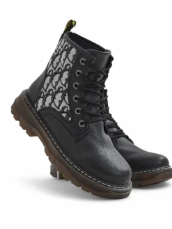 Discount Botki damskie z printem Efrioz Botki Bez Ocieplenia|Botki Na Płaskim Obcasie