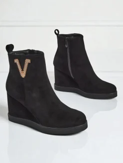 Online Botki damskie na koturnie Nerias Botki Z Delikatnym Ociepleniem|Botki Na Koturnie