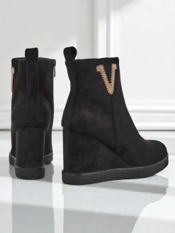 Online Botki damskie na koturnie Nerias Botki Z Delikatnym Ociepleniem|Botki Na Koturnie