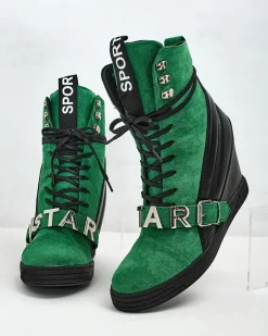 Hot botki na koturnie damskie Ronii Botki Bez Ocieplenia|Botki Na Koturnie