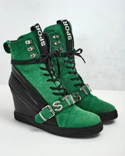 Hot botki na koturnie damskie Ronii Botki Bez Ocieplenia|Botki Na Koturnie