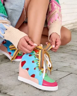 Clearance botki na koturnie damskie Ropon Botki Bez Ocieplenia|Botki Na Koturnie