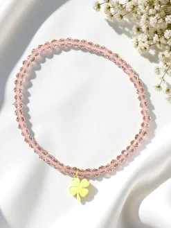 Best Bransoletka damska z zawieszką koniczynki Damskie Biżuteria