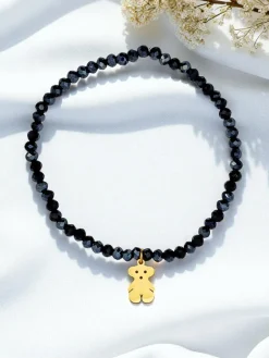 Bransoletka damska z zawieszką misia Damskie Biżuteria