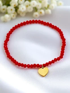 Best Bransoletka damska z zawieszką serduszka Damskie Biżuteria