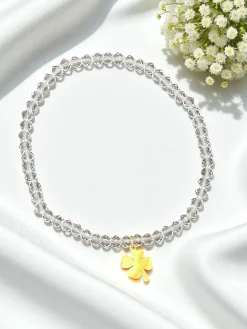 Bransoletka damska z zawieszką koniczynki Damskie Biżuteria