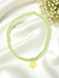 Online Bransoletka damska z zawieszką koniczynki Damskie Biżuteria