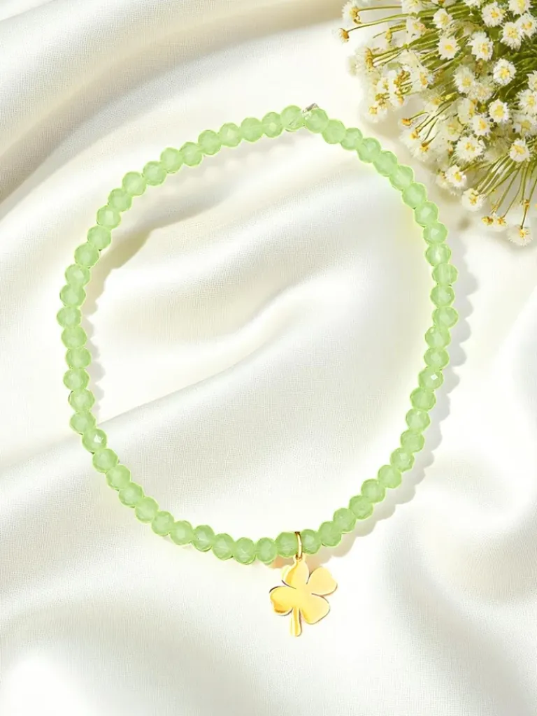 Online Bransoletka damska z zawieszką koniczynki Damskie Biżuteria