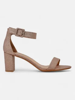 Brokatowe damskie sandały Montrea Sandały Na Słupku