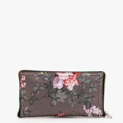 Sale Brązowa zakupowa torba w kwiaty składana w portfel Damskie Materiałowe|Torebki Shoppers