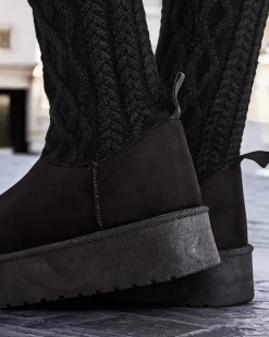 Online Buty a'la śniegowce damskie z cholewką a'la skarpeta Kokumi Śniegowce|Botki Na Platformie