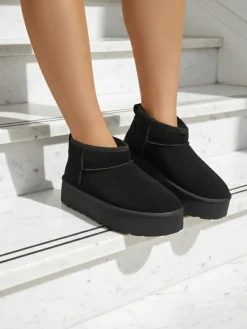 Discount Buty a'la śniegowce damskie na platformie w kolorze m Dagodo Śniegowce|Botki Z Delikatnym Ociepleniem