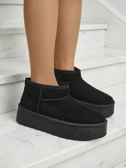 Discount Buty a'la śniegowce damskie na platformie w kolorze m Dagodo Śniegowce|Botki Z Delikatnym Ociepleniem