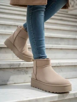 Online Buty a'la śniegowce damskie na platformie Dagodo Śniegowce|Botki Z Delikatnym Ociepleniem