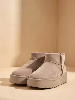 Online Buty a'la śniegowce damskie na platformie Dagodo Śniegowce|Botki Z Delikatnym Ociepleniem