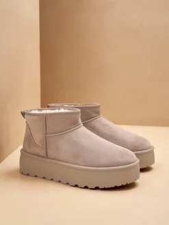 Online Buty a'la śniegowce damskie na platformie Dagodo Śniegowce|Botki Z Delikatnym Ociepleniem