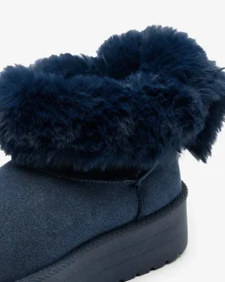 Discount Buty a'la śniegowce damskie w kolorze granatowym Goroggo Śniegowce|Botki Z Delikatnym Ociepleniem