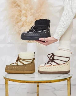 Discount Buty śniegowce damskie Vimelud Śniegowce|Botki Z Delikatnym Ociepleniem