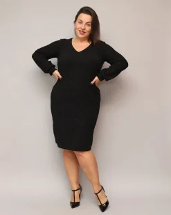 Online Błyszcząca sukienka damska przed kolano w kolorze m PLUS SIZE Sukienki Krótkie|Plus Size