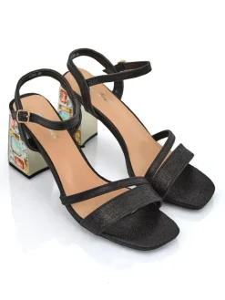 Clearance Błyszczące damskie sandały Crystal Charm Buty Na Wielkie Wyjście|Sandały Na Słupku