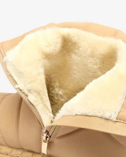 Outlet Camelowe damskie botki a'la śniegowce Oterika Śniegowce|Botki Z Delikatnym Ociepleniem