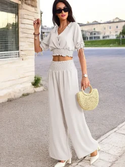 Casualowy damski komplet Damskie Komplety Damskie|Bluzki / Koszule / Koszulki