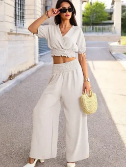 Casualowy damski komplet Damskie Komplety Damskie|Bluzki / Koszule / Koszulki