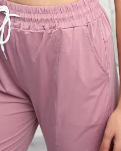 Best Ciemnoróżowe damskie spodnie dresowe typu joggery Spodnie Dresowe