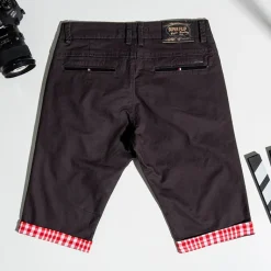 Online Ciemnoszare męskie spodenki z mi wstawkami Spodnie|Spodnie