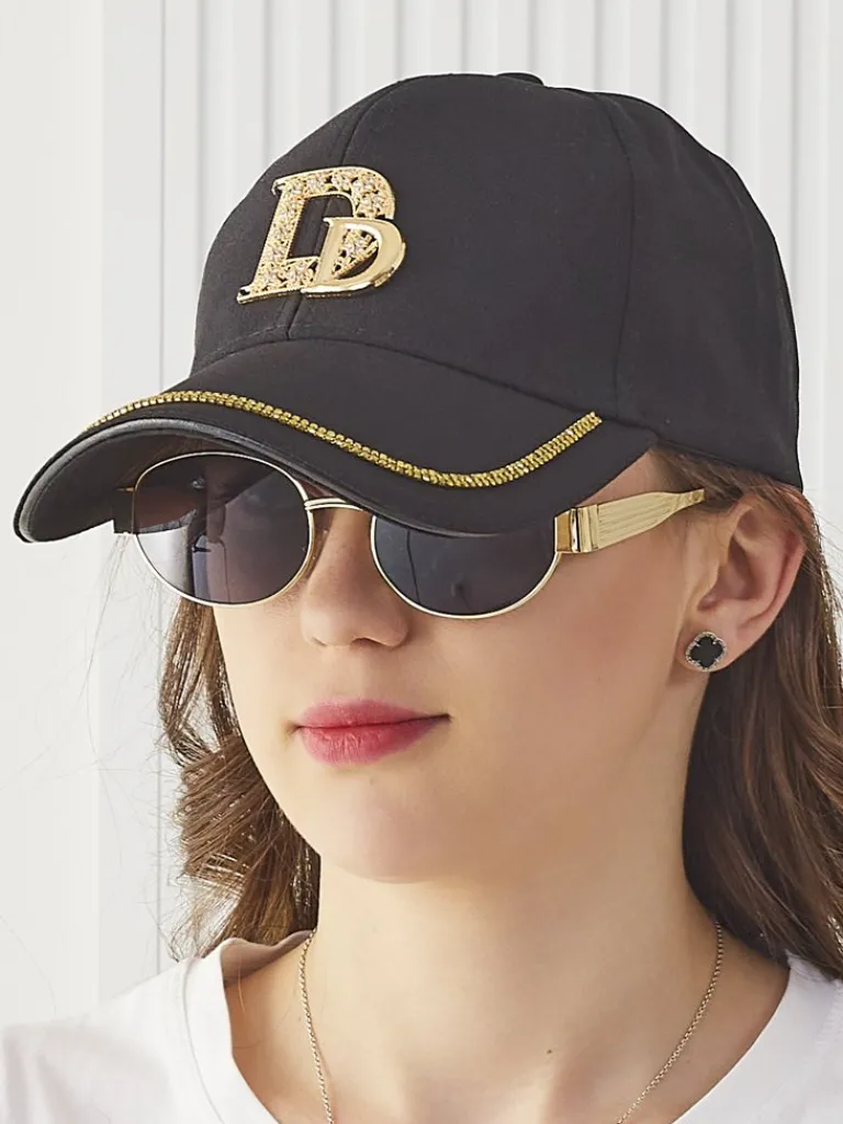 Best Czapka z daszkiem z cyrkoniami Glam Dash Damskie Czapki I Kapelusze