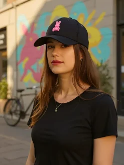 Sale Czapka z daszkiem z naszywką Bunny Chic Damskie Czapki I Kapelusze