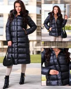 Czarna damska kurtka zimowa Kurtki / Marynarki / Płaszcze