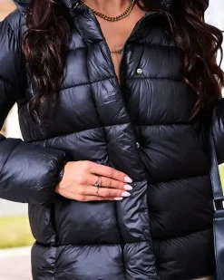 Czarna damska kurtka zimowa Kurtki / Marynarki / Płaszcze