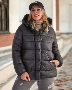 Czarna damska kurtka zimowa Kurtki / Marynarki / Płaszcze