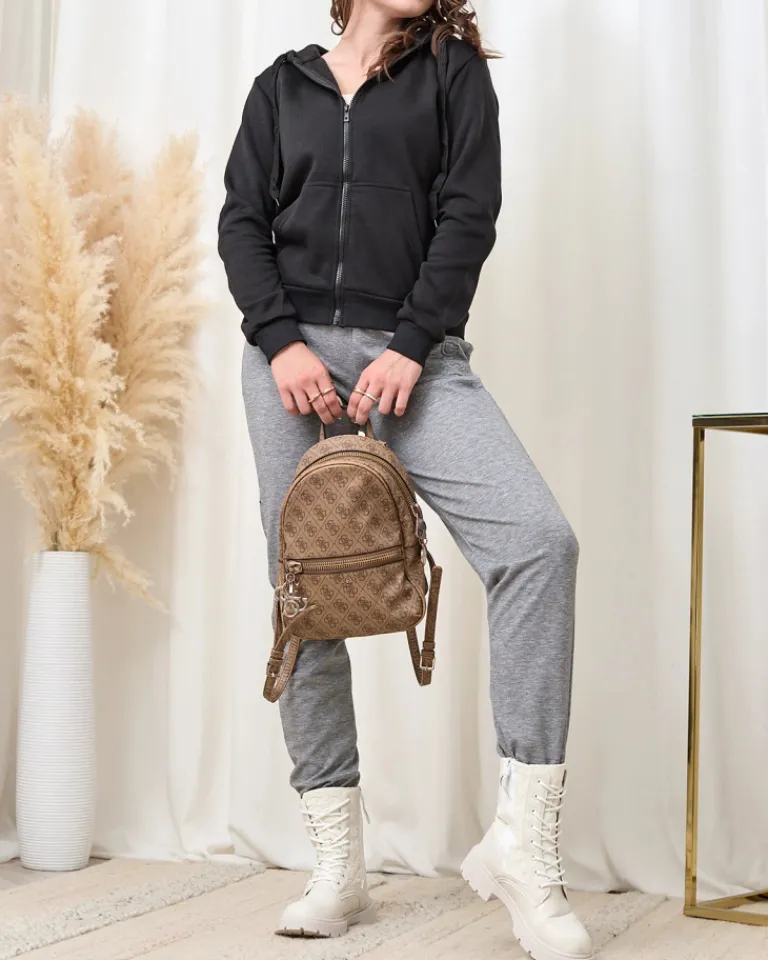 Hot Czarna rozpinana bluza z kapturem damska Bluzy