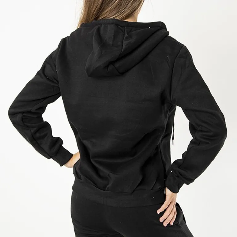 Hot Czarna rozpinana bluza z kapturem damska Bluzy