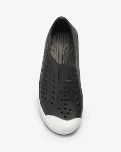 Czarne ażurowe dziecięce gumowe trampki Jiteri Chłopięce|Dziewczęce