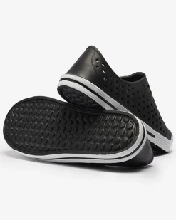 Czarne ażurowe dziecięce gumowe trampki Jiteri Chłopięce|Dziewczęce