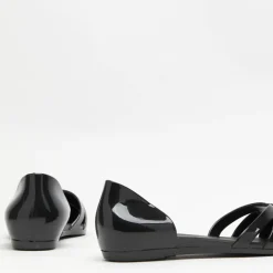 Online Czarne baleriny damskie z gumy Favoli Baleriny Klasyczne