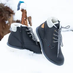 Discount Czarne chłopięce ocieplane trzewiki Tiptop Chłopięce